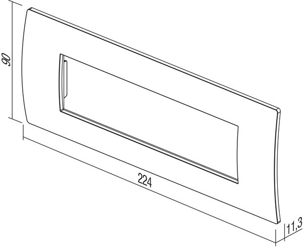 TEM Serie Modul Rahmen OP COVER PLATE PURE7M GY