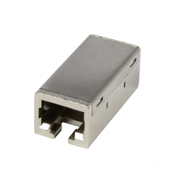 TP-TP Kupplung, CAT6A, Buchse,1:1 ,8-pol., RJ45, slim line, Zinkdruckguss, Synergy 21,